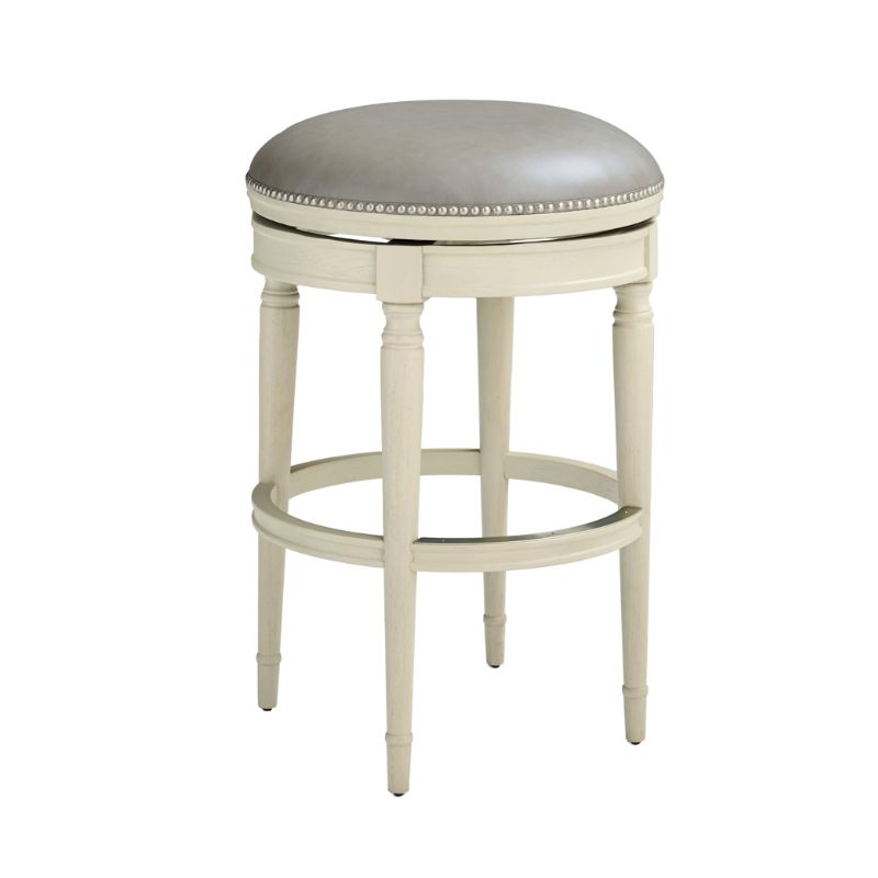 FRONTGATE ANDERSON SWIVEL BACKLESS BAR & COUNTER STOOL 