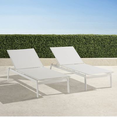 Ibiza Aluminum Chaises, Set of Two