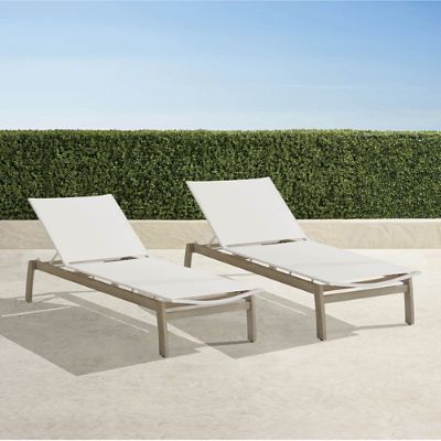 Ibiza Chaises in Weathered Teak, Set of Two