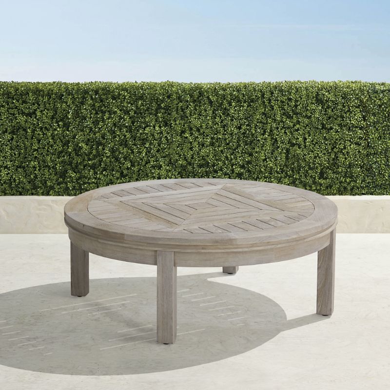 Frontgate Mantua Coffee Table In Weathered Teak