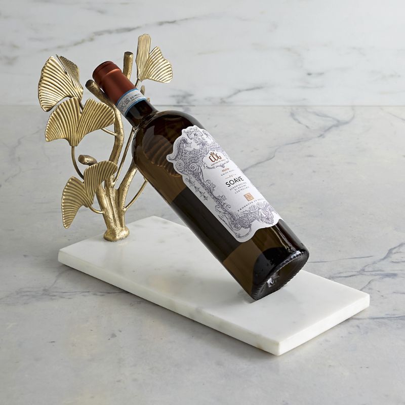Frontgate Ginkgo Leaf Wine Bottle Holder
