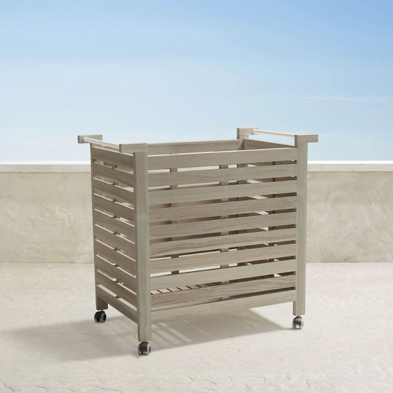 Frontgate Teak Storage Cart