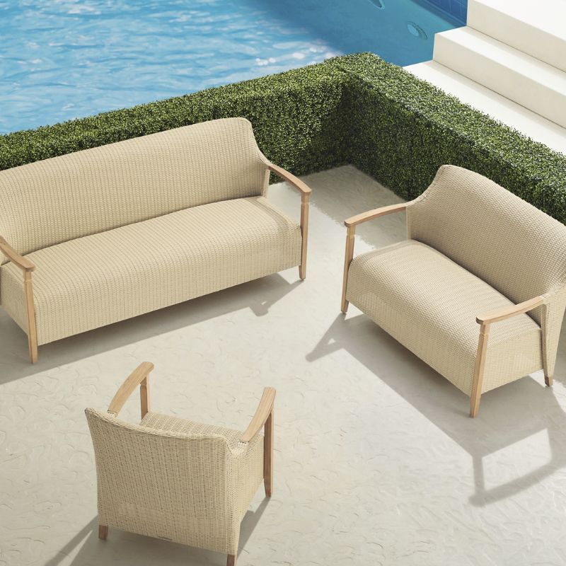 FRONTGATE SEVINO 3-PC. SOFA SET IN DUNE WICKER 