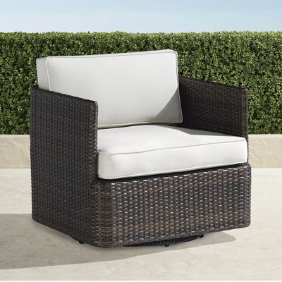 Pasadena Swivel Lounge Chair in Bronze Wicker