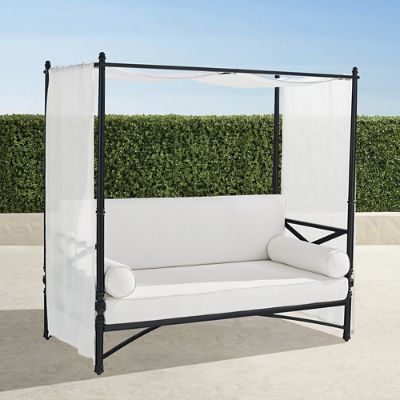 Carlisle Daybed with Cushions in Onyx Aluminum