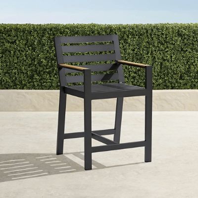 Calhoun Counter Stool in Matte Black Aluminum