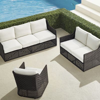 Bowman 3-pc. Sofa Set in Graphite Wicker