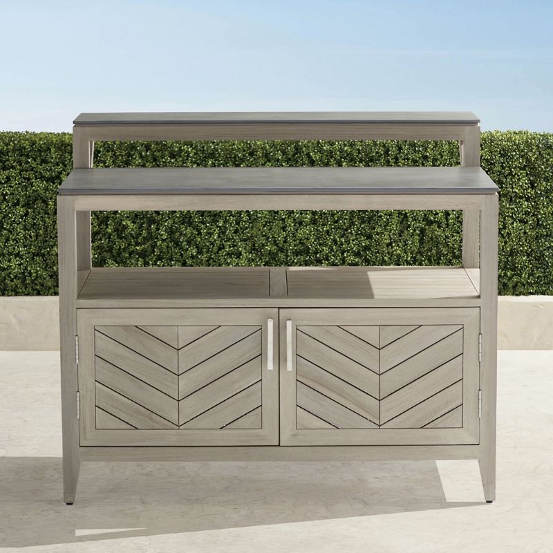 FRONTGATE WESTPORT BAR IN WEATHERED TEAK 