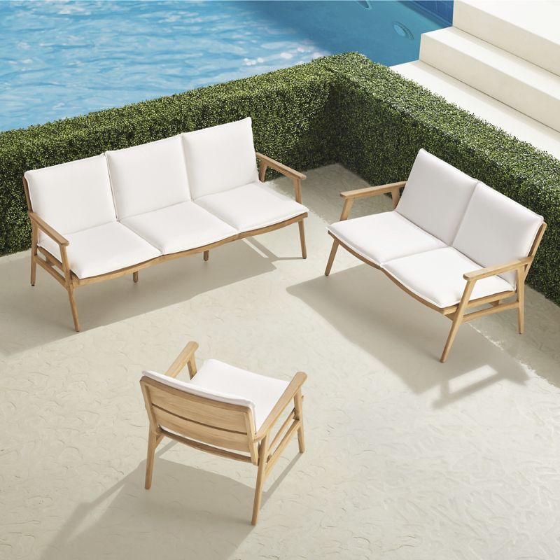FRONTGATE ROEWE 3-PC. SOFA SET IN NATURAL TEAK 