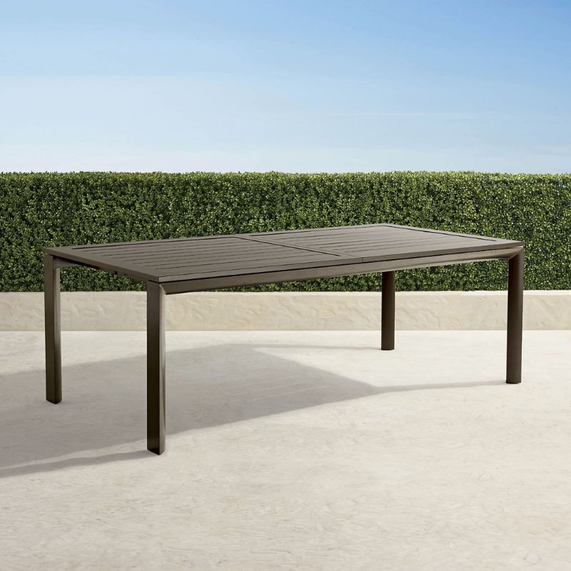 Frontgate Newport Expandable Dining Table In Aluminum