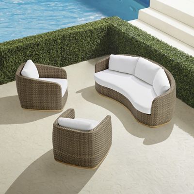 Santa Barbara 3-pc. Sofa Set in Desert Wicker