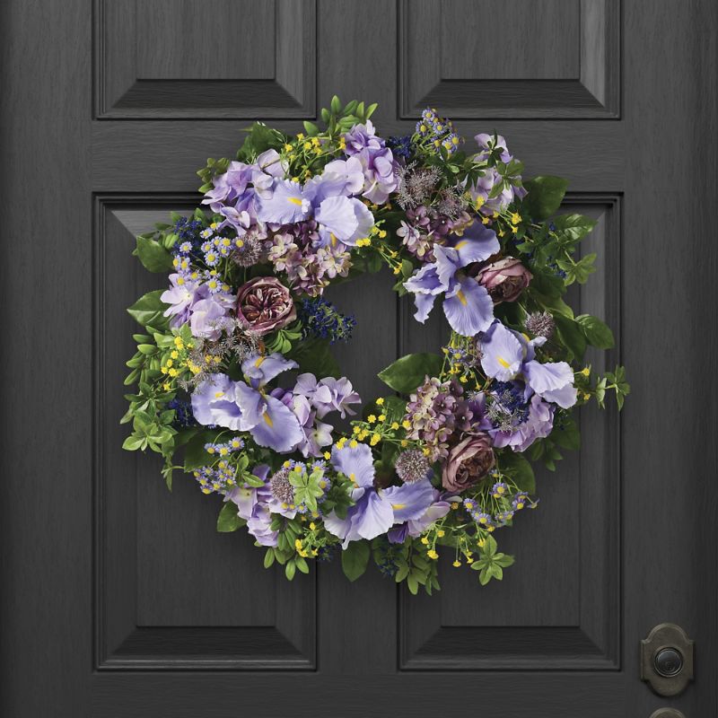 Frontgate Iris Wildflower Wreath
