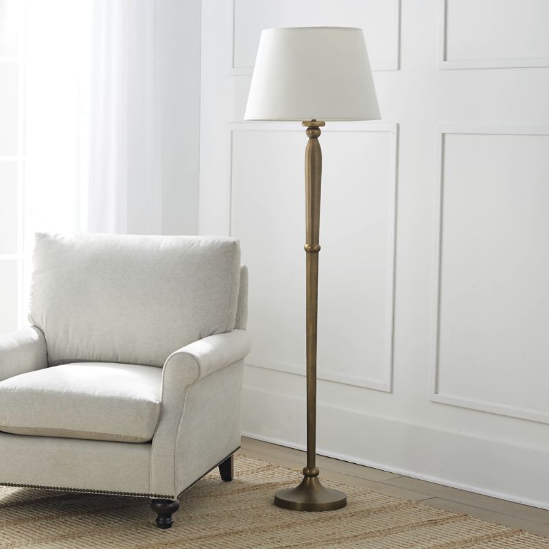 FRONTGATE SKYLAR FLOOR LAMP WITH TAPERED SHADE 