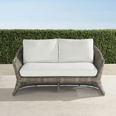 Terrace Park Loveseat with Cushions in Desert Wicker