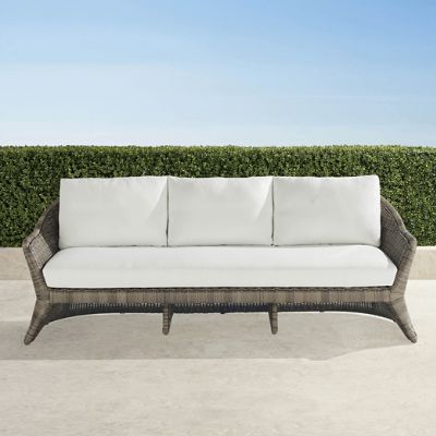 Terrace Park Sofa with Cushions in Desert Wicker