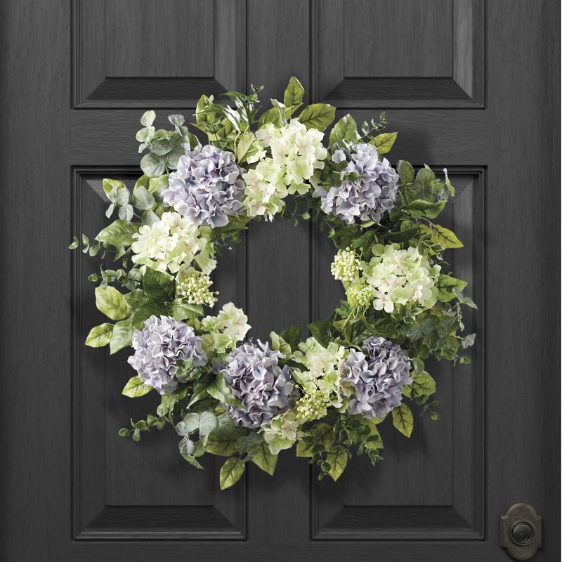 FRONTGATE FLORES HYDRANGEA WREATH 