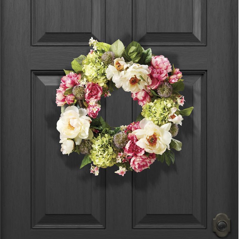 FRONTGATE POSEY PEONY WREATH 