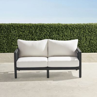 Veda Loveseat with Cushions in Espresso Teak