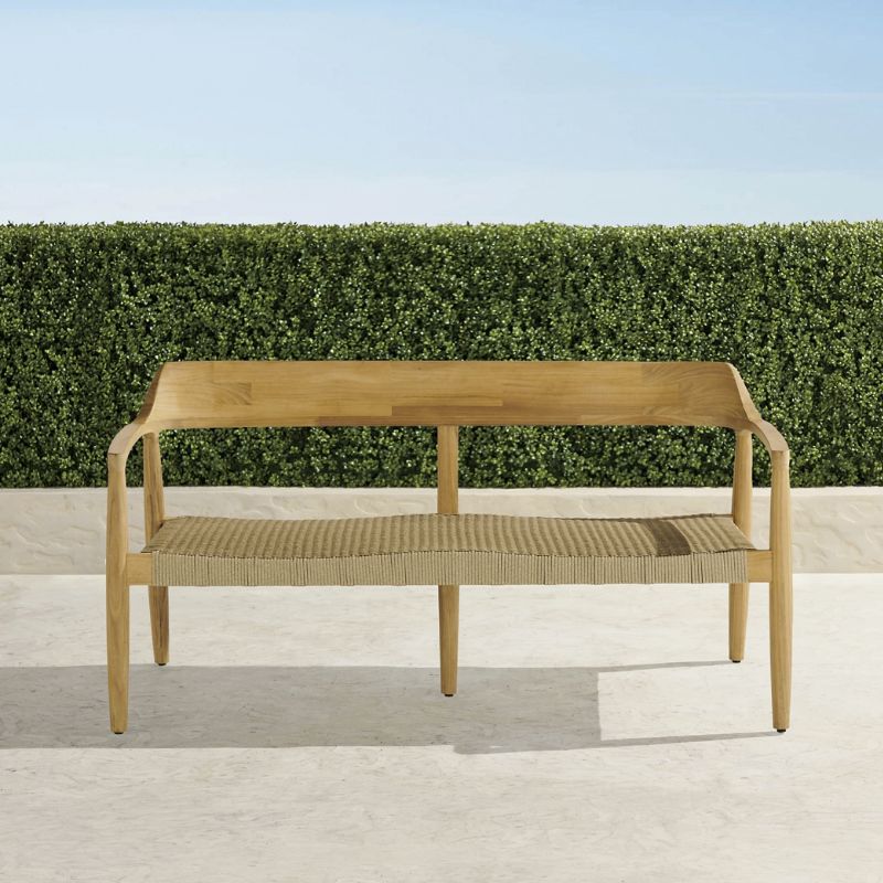 FRONTGATE LOVELLO LOVESEAT IN NATURAL TEAK 