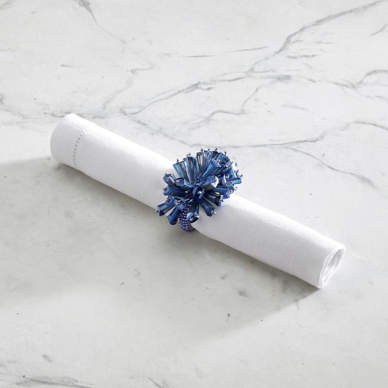 FRONTGATE SET OF 4 DAZZLE NAPKIN RINGS 