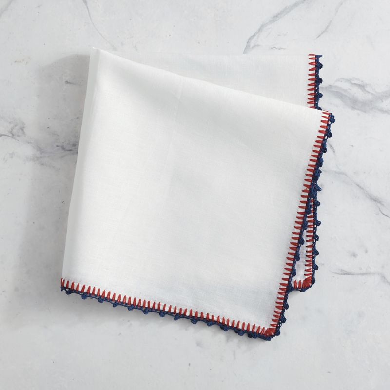 Frontgate Set Of 4 Knotted Edge Napkins