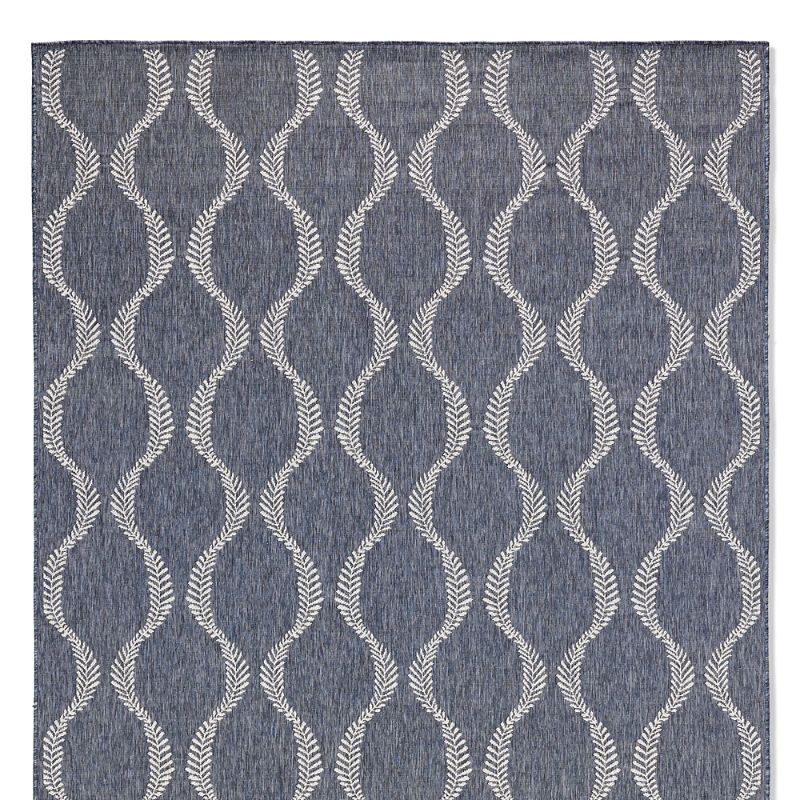 Frontgate Cosenza Vine Indoor/outdoor Rug In Blue