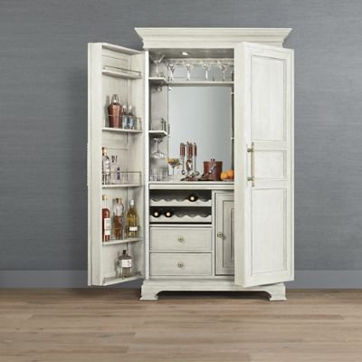 Bradley Bar Cabinet in Snow