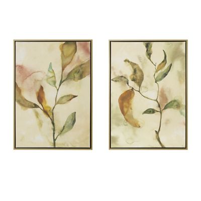 Blushed Leaves Giclee Print Diptych