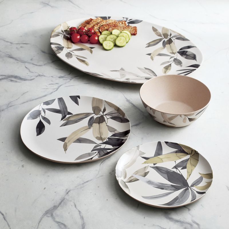 Bali Leaves Melamine Dinnerware - Oval Serving Platter - Frontgate