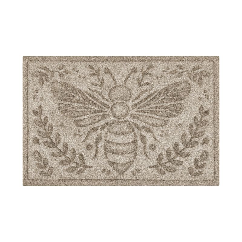 Frontgate Water & Dirt Shield  Honey Bee Door Mat In Charcoal