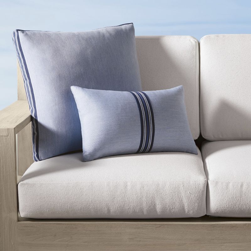 Frontgate Ocean Banded Indoor/outdoor Pillow By Elaine Smith