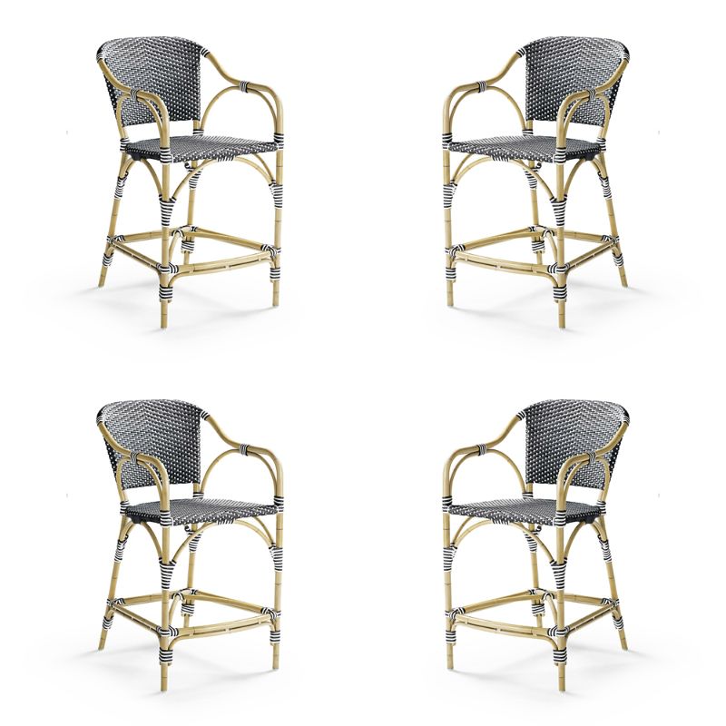 Frontgate French Cafe 4-pc. Aluminum Counter Stool In Brown