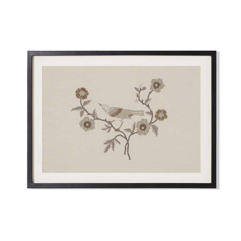 Frontgate Finch And Flower Textile Wall Art