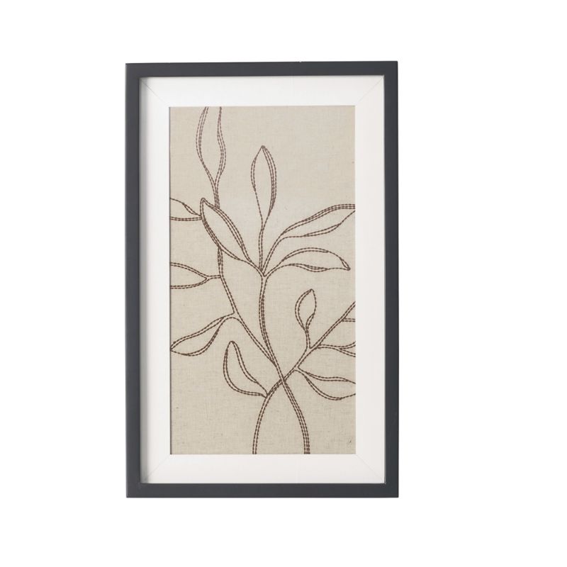 Frontgate Silhouetted Leaves Textile Wall Art