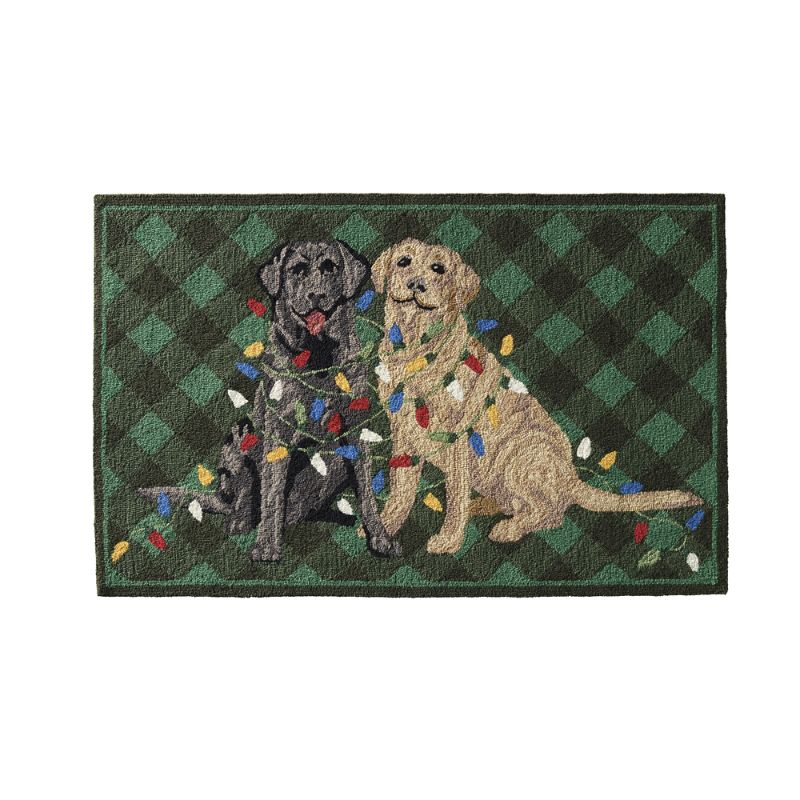 Frontgate Labs & Lights Door Mat In Green