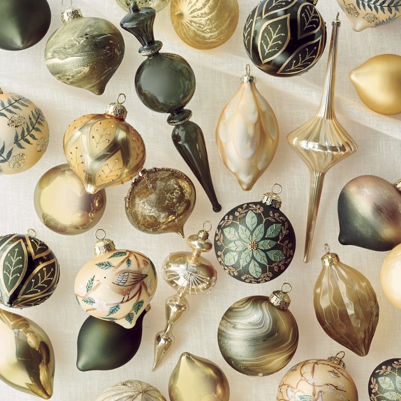 Frontgate Set Of 6 Partridge And Pear Ornament Collection