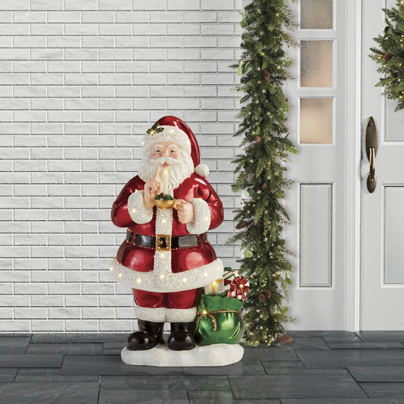 Frontgate Led Silent Night Santa In Multi