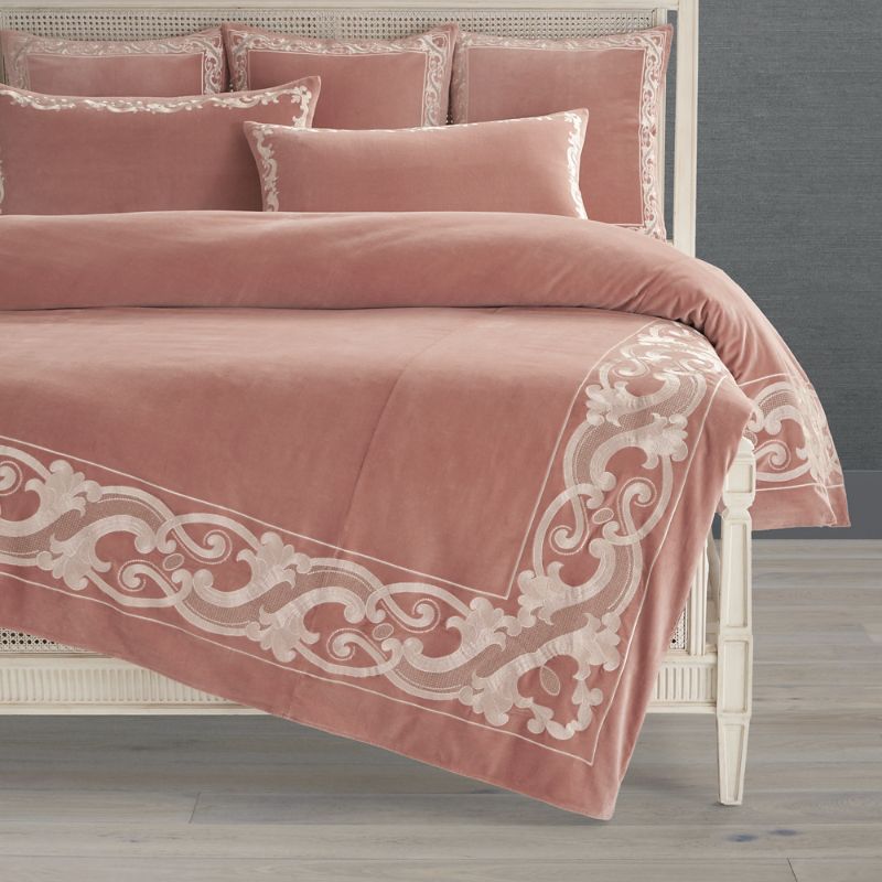 Frontgate Nicolette Embroidered Velvet Bedding Collection In Neutral