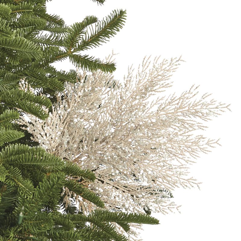 Frontgate Set Of 6 Glitter Pine Sprays In Neutral
