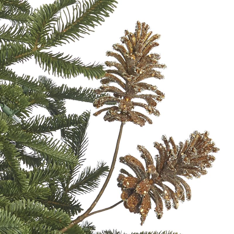 Frontgate Set Of 6 Glitter Pinecone Stems