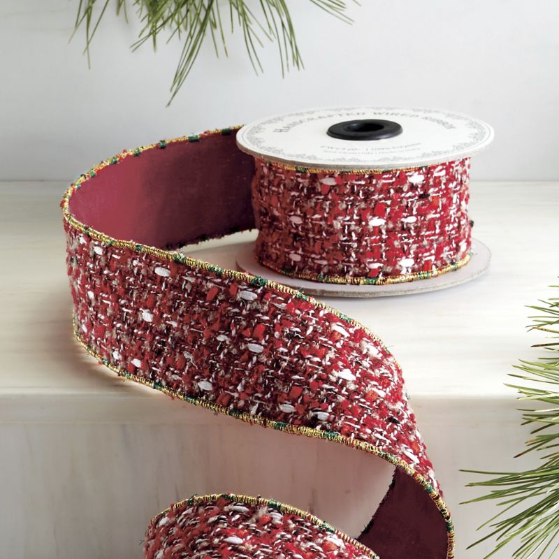Frontgate Vintage Christmas Tweed Ribbon