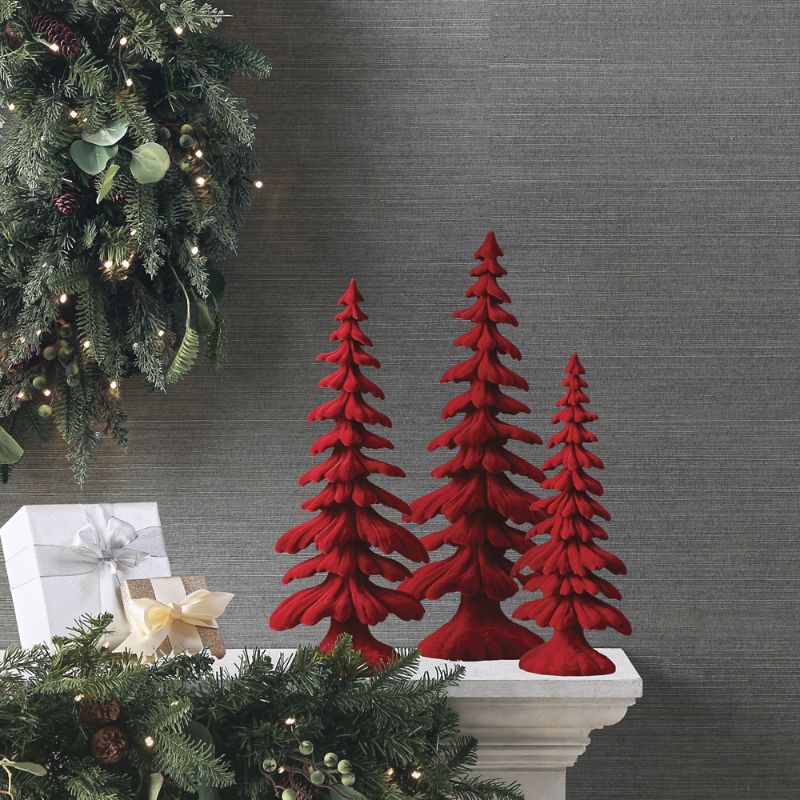 Frontgate Crimson Flocked Tree