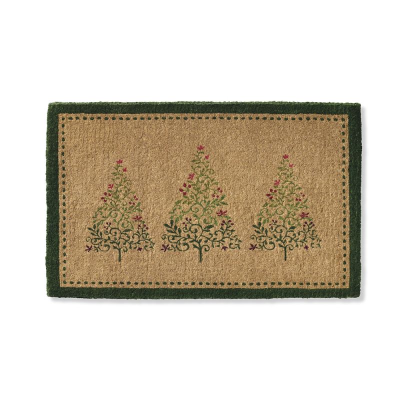 Frontgate Christmas Tree Door Mat In Brown