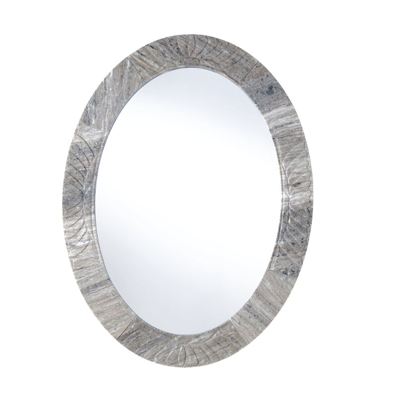 Frontgate Rayla Handcarved Stone Wall Mirror