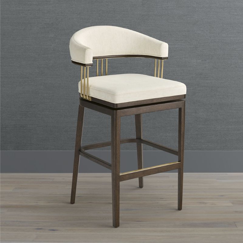 Frontgate Reign Swivel Bar & Counter Stools In Brown