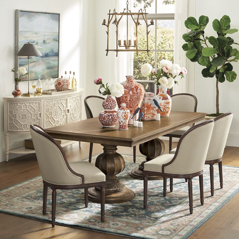 Frontgate Dolcetto 9-pc. Rectangular Extendable Dining Set In Brown