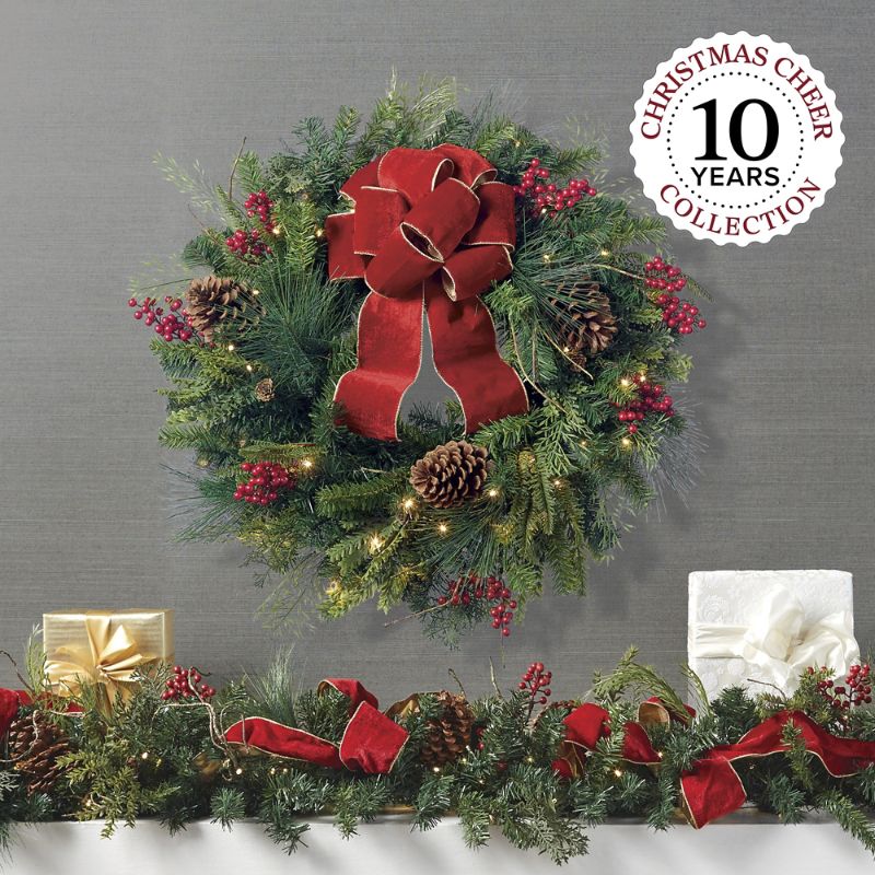 Frontgate Christmas Cheer Greenery Mantel Bundle In Multi