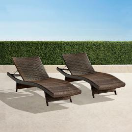 Balencia Bronze Chaise Lounges, Set of Two