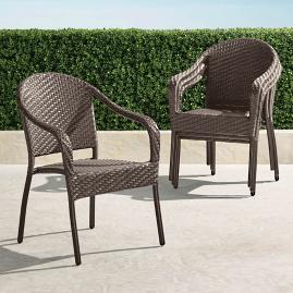 Cafe Curved Back Stacking Chairs, Set of Four