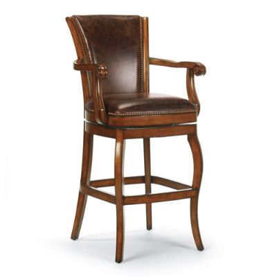 Leather Bar Height Stool - Frontgate